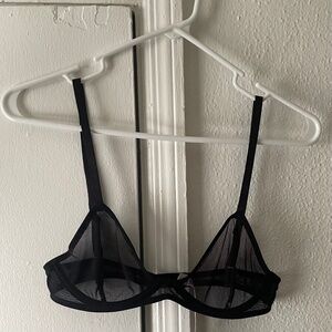 Intimately Free People black mesh underwire bra